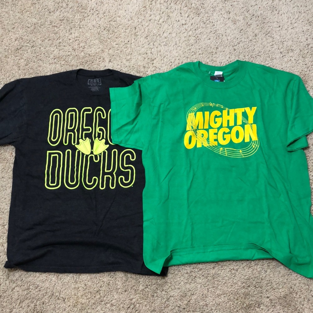 Two for price of one Oregon Ducks tees one NWT